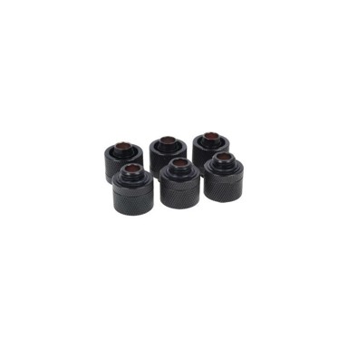 ALPHACOOL Kompresijski spoj HF G1/4 3/8"ID x 5/8"OD, 6 kom, crni